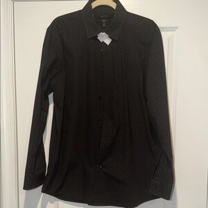 Apt. 9 Black Micro Arrows Long-Sleeve Button-Up Shirt